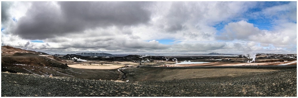 Einer der vorhandenen Aussichtspunkte rund um den See Myvatn