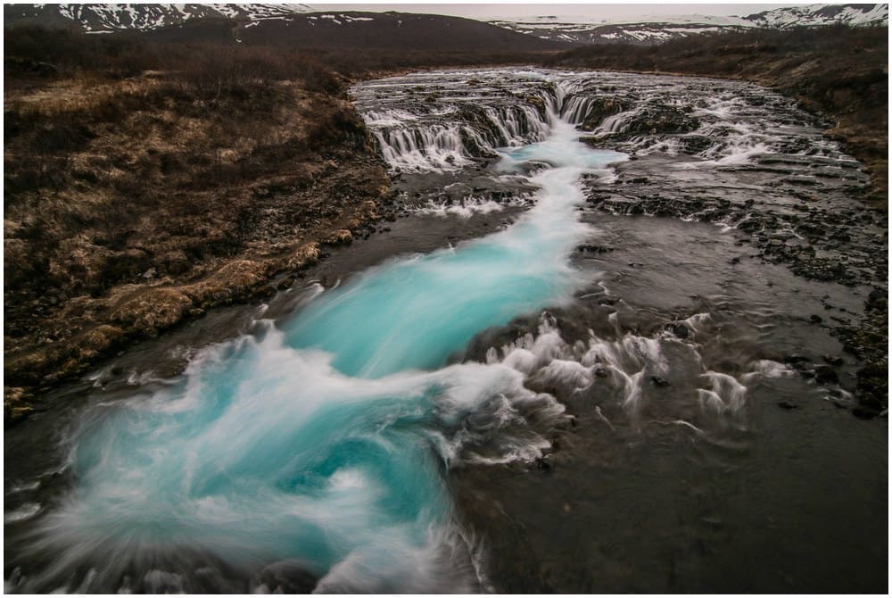 Einer der vermutlich schönsten Wasserfälle Islands: Der Bruarfoss