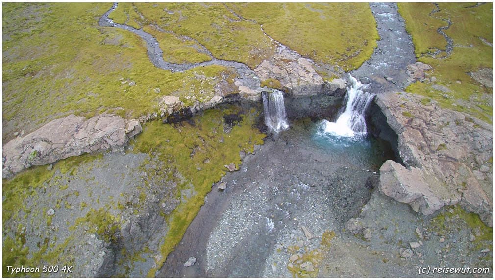 Aerial View Skutafoss