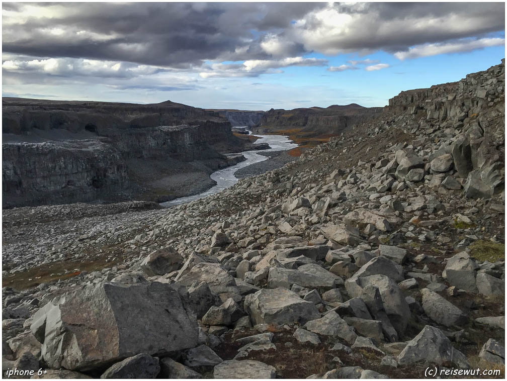 Die Schlucht Jökulsárgljúfur