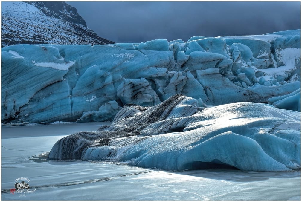 Detailaufnahme vom Eis beim Svinafellsjökull 