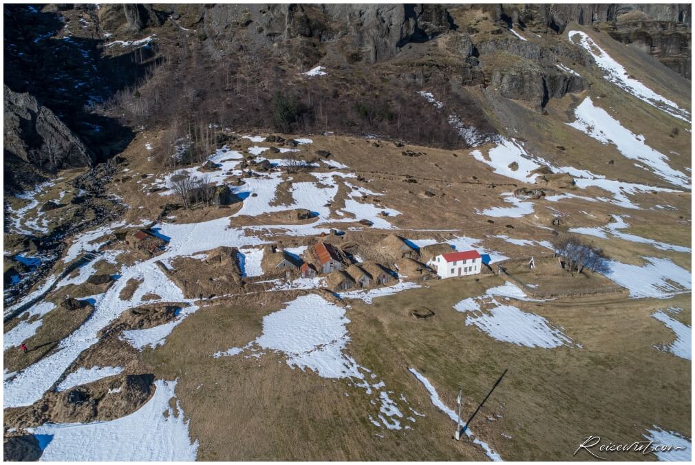 Nupsstadur von oben mit der Drohne