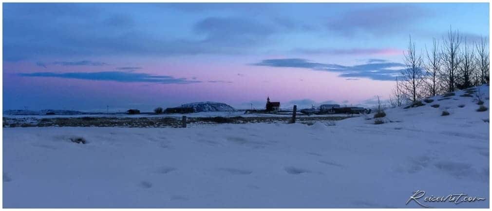 Pastellfarben sind im Winter ein großes Thema auf Island
