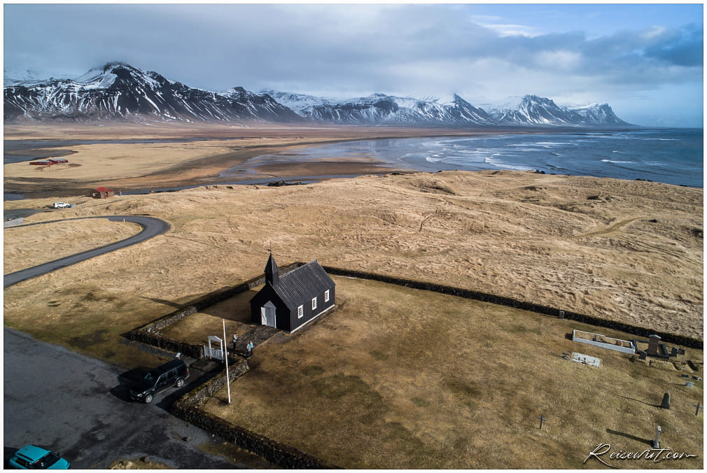 Búðakirkja Aerial Shot