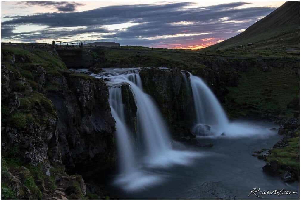 Kirkjufellfoss Midnight Sun