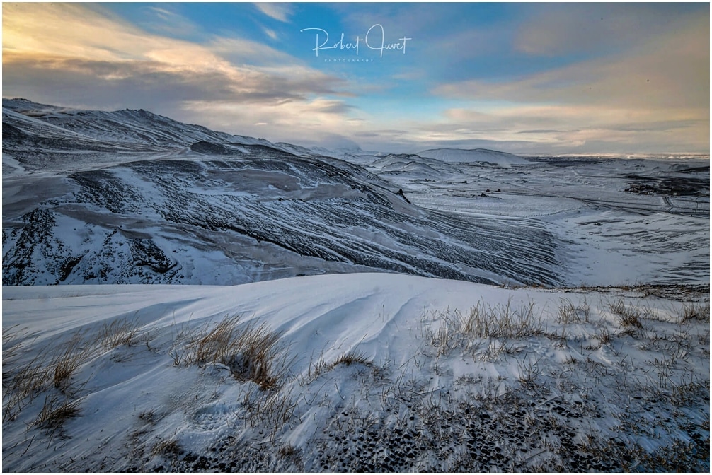 Blick über den Namjafjall in Richtung Myvatn