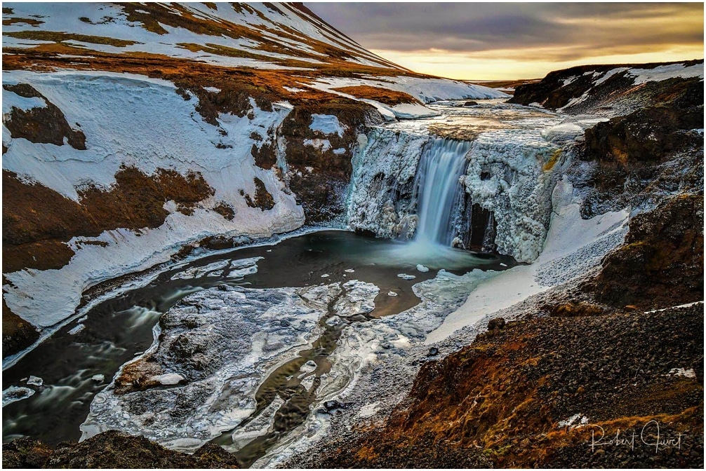 Porufoss bei Sonnenaufgang