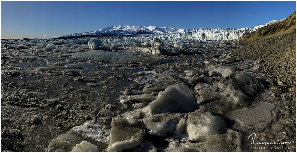 Die Abbruchkante des Breidarmerkurjökull