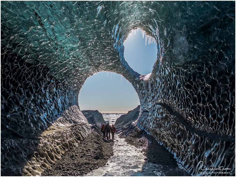 Der Eingang der Treasure Island Icecave von der anderen Seite ... Wahnsinn!