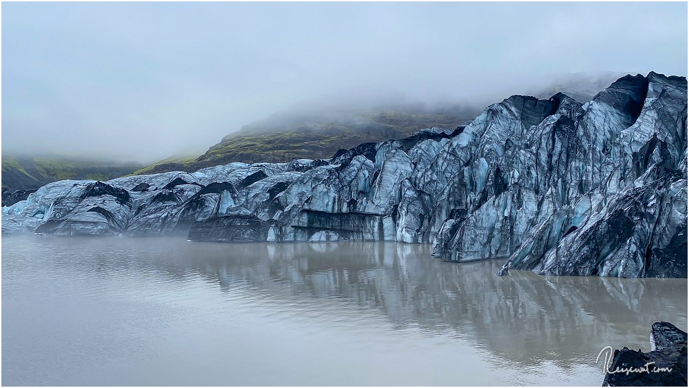 Die Abbruchkante des Solheimajökulls