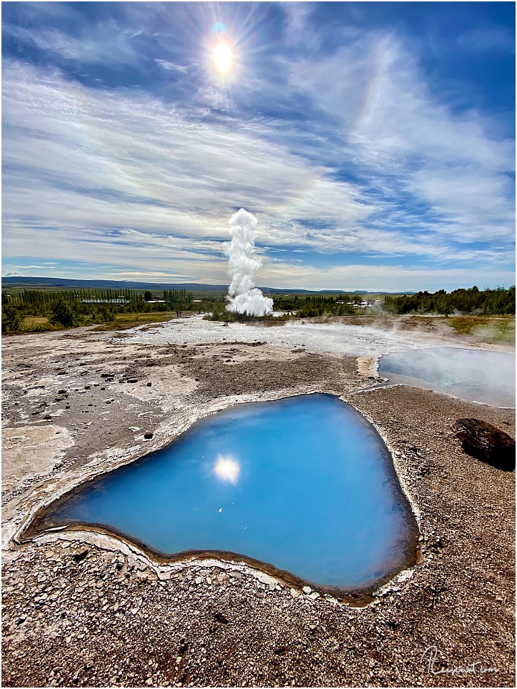 Der Geysir bricht aus