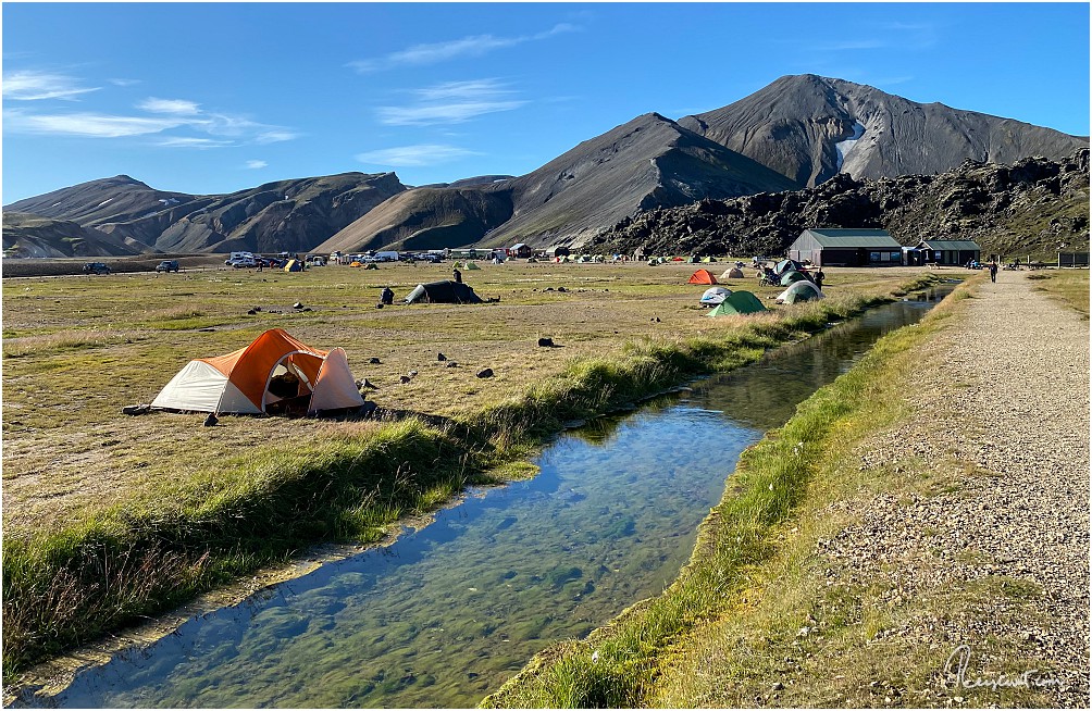 Nicht viel los zur Zeit auf dem Campingplatz bei Landmannalaugar