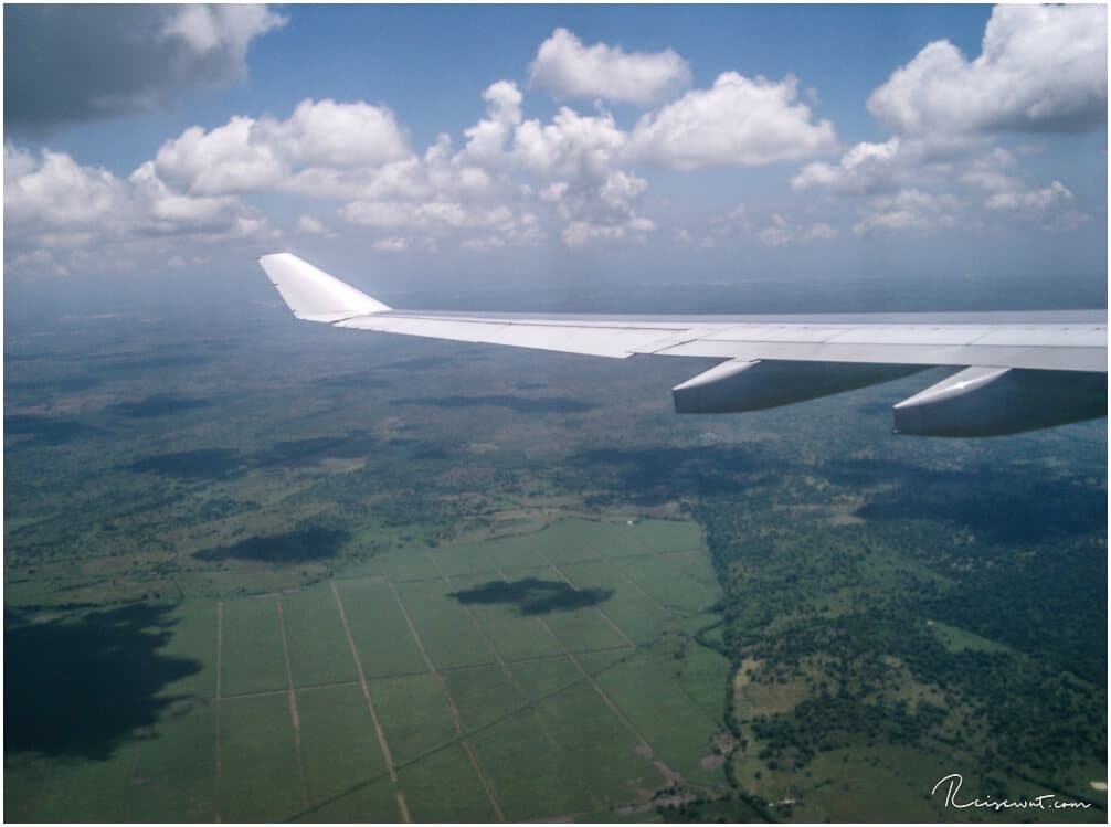 Jamaika von oben auf dem Anflug nach Ocho Rios