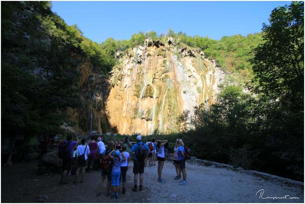 Der untere Aussichtspunkt auf den Slap Plitvice