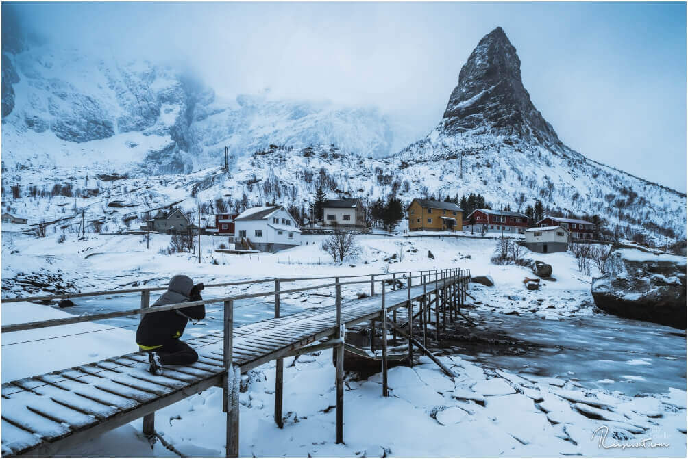 Den markanten Berg Berg Hammarskafte erreicht man nur zu Fuß. Danke an Andy für das Foto von mir in Action *g*