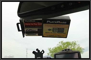 E-ZPass/PlatePass an der Frontscheibe