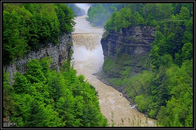 Blick auf die Middle Falls