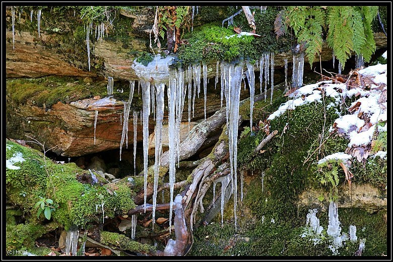 Eiszapfen aus der Nähe