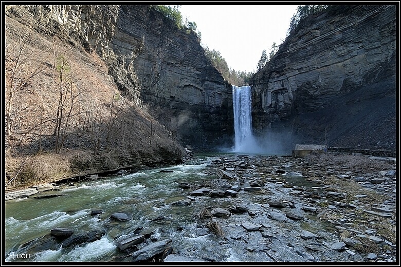 Das Ende des Trails, man steht direkt vor den Taughannock Falls