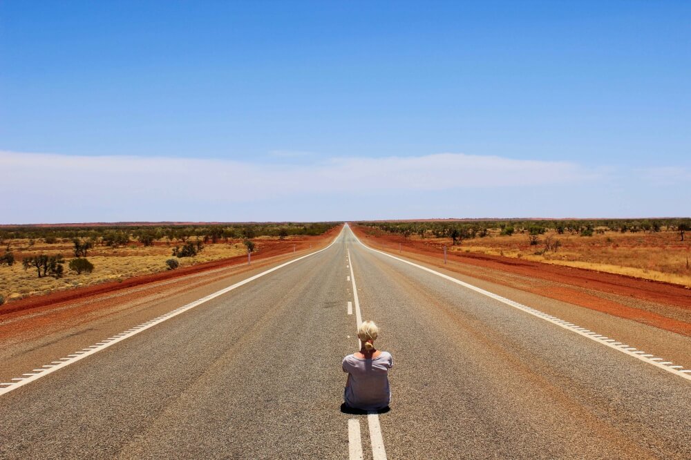 Endlose Straßen an der Westküste Australiens
