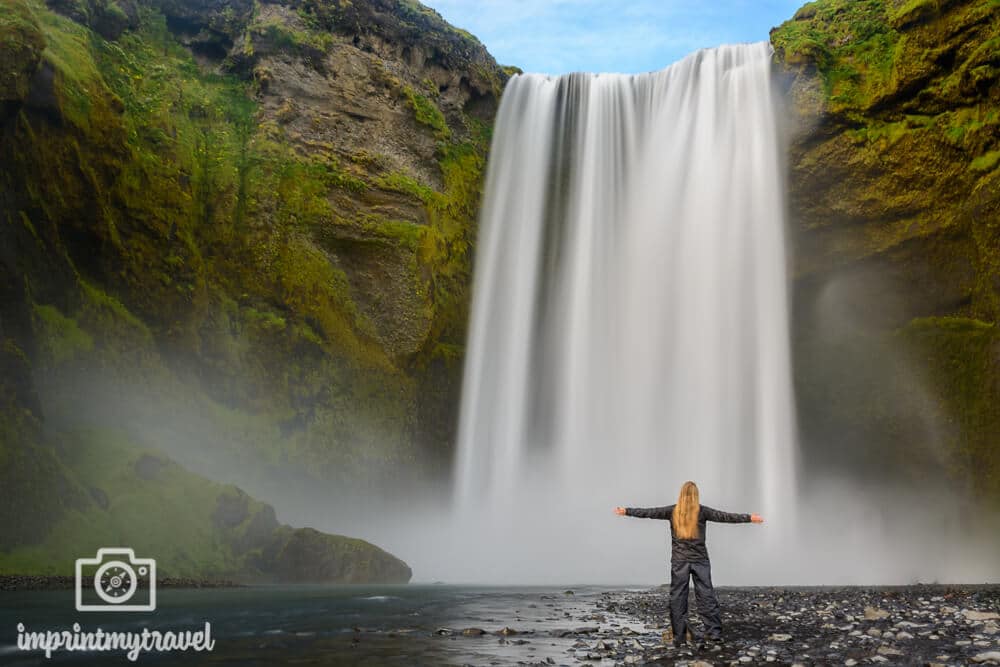 Selbstportrait Skogafoss, Island, August 2017