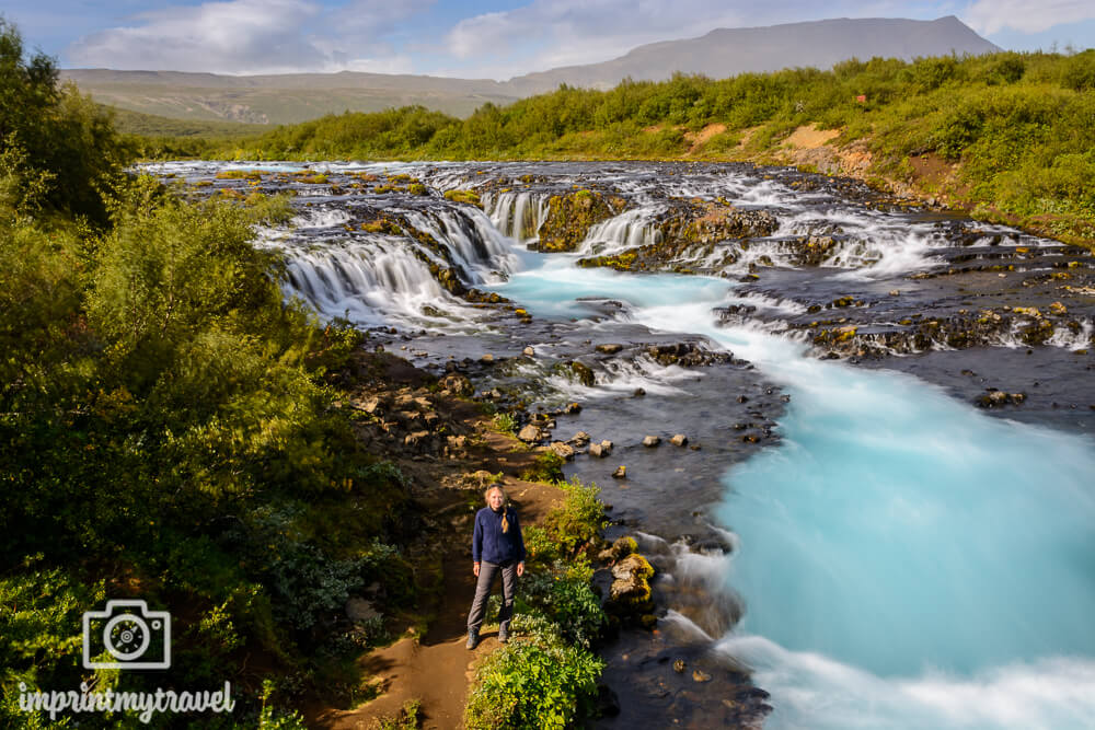 Bruarfoss Island, August 2017. Leider nicht mehr offen der Fotospot, wir hatten ihn noch fast für uns alleine!