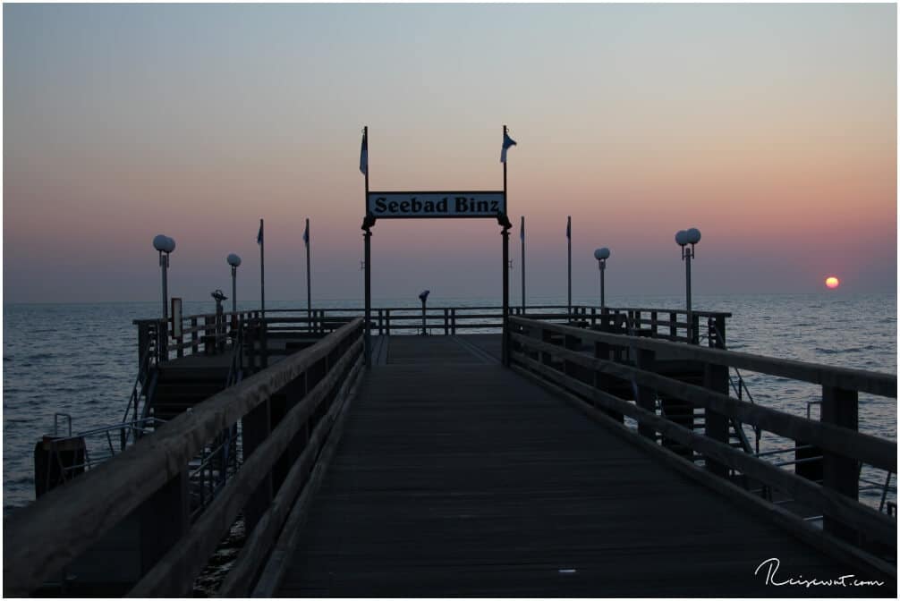 Die Seebrücke in Binz bei Sonnenaufgang hat man meistens ganz für sich allein