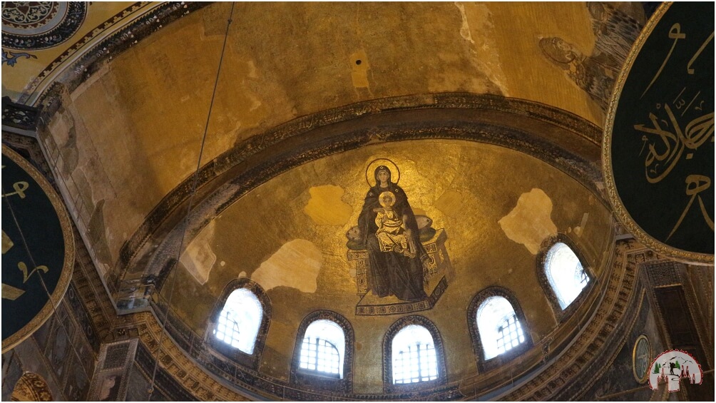 Mosaik von Maria mit Jesus
