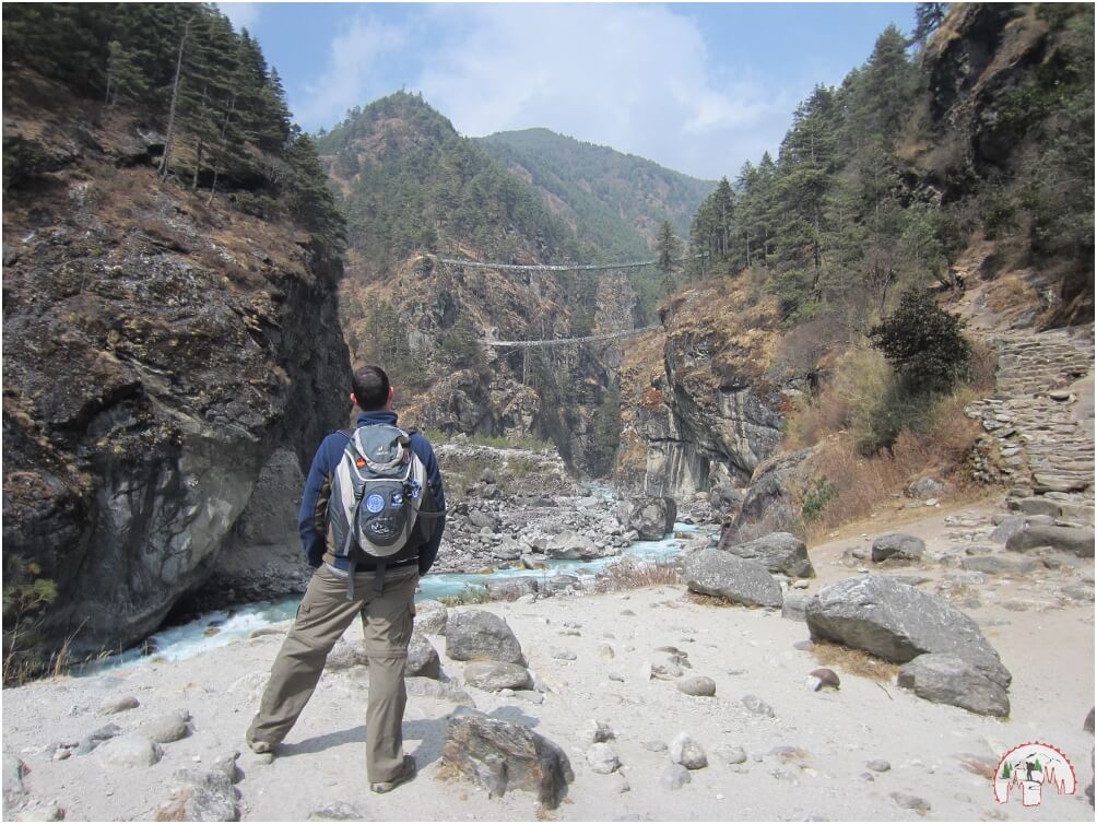 Edmund Hillary Bridge Everest Trek to Namche