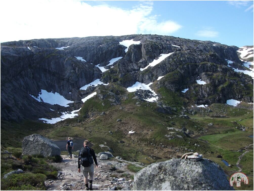 Unterwegs auf der Wanderung zum Kjeragbolten