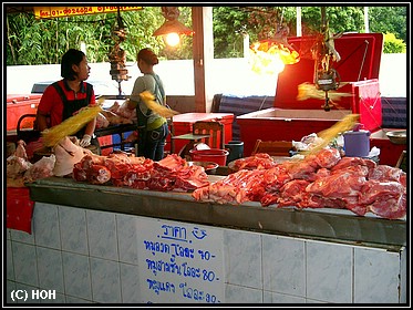 Fleisch auf dem Markt