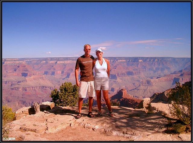 Wir beim Grand Canyon, solch ein Foto darf einfach nicht fehlen