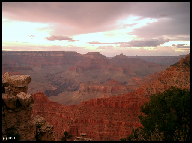 Die Sonne geht unter am South Rim