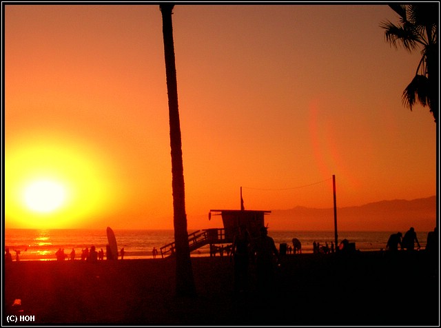 Venice Beach bei Sonnenuntergang