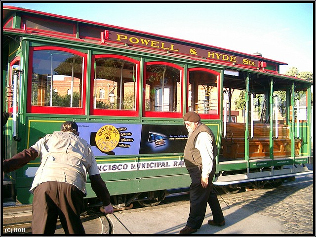 Wenden einer Cable Car 