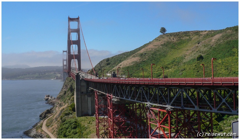 Golden Gate Bridge vom Vista Point aus gesehen