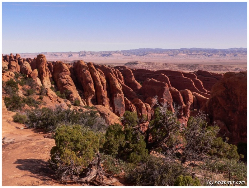 Blick von unterwegs in Richtung Fiery Furnace