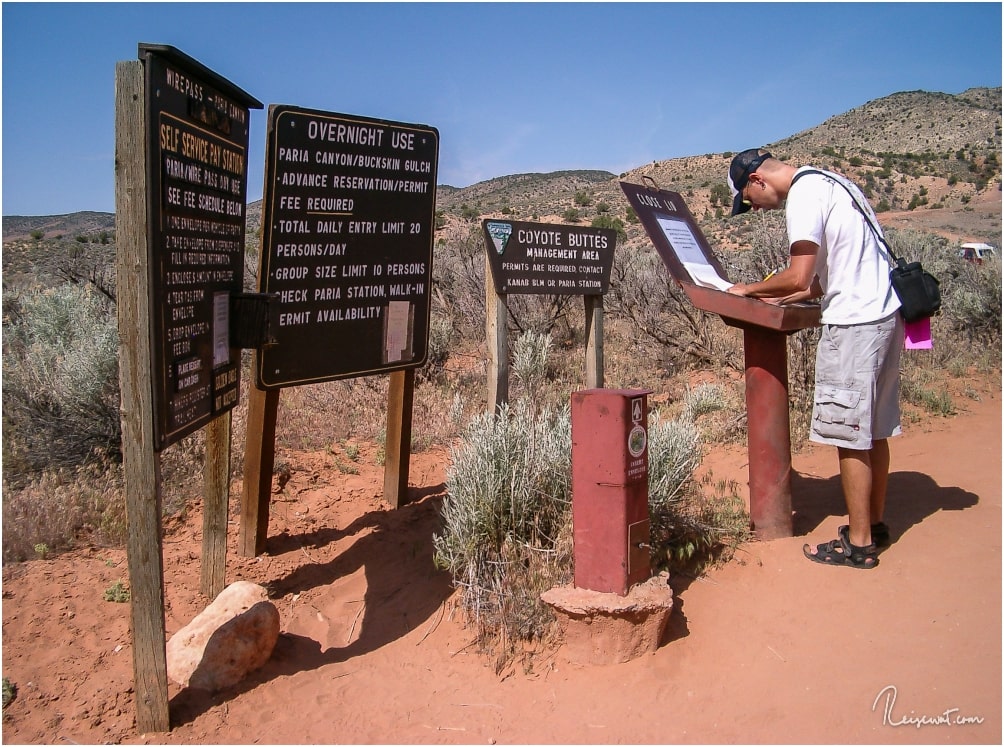Coyote Buttes The Wave Register Box am Wirepass Trailhead